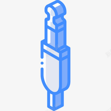 插孔连接器techiso蓝色图标图标