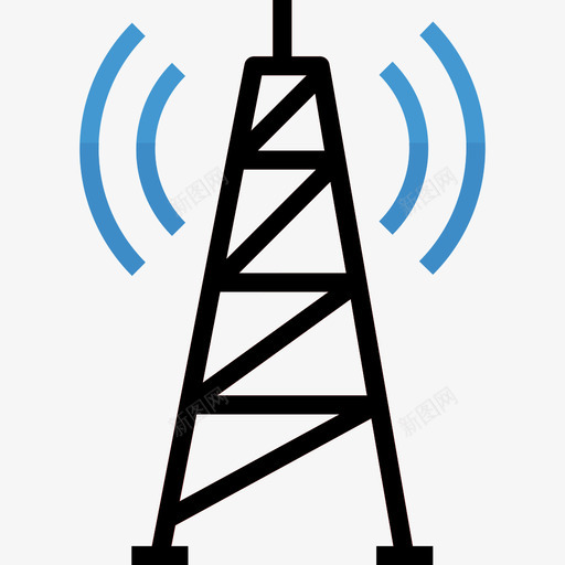 天线网络26线颜色图标svg_新图网 https://ixintu.com 天线 线颜色 网络26