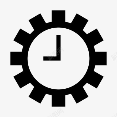 工作时间时钟持续时间图标图标