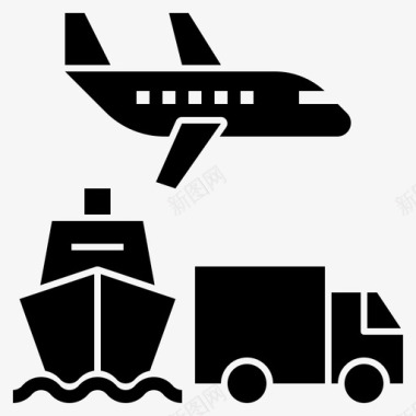 运输货物物流图标图标