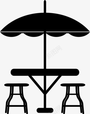 雨篷雨伞图标图标