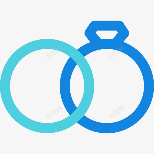 结婚戒指浪漫23直线蓝色图标svg_新图网 https://ixintu.com 浪漫23 直线蓝色 结婚戒指
