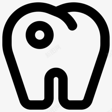 牙齿受损牙齿牙医图标图标