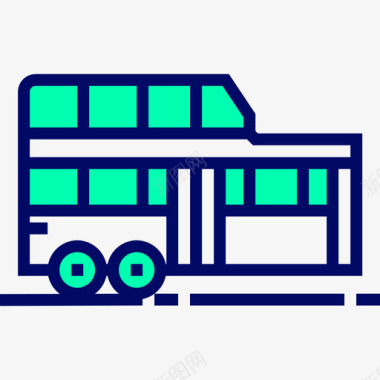 公交46路绿影图标图标