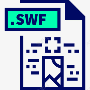 Swf24号文件绿色阴影图标图标