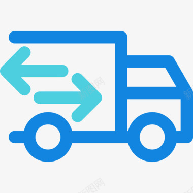 送货车3号工具蓝色线条图标图标
