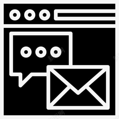 电子邮件地址浏览器信封图标图标
