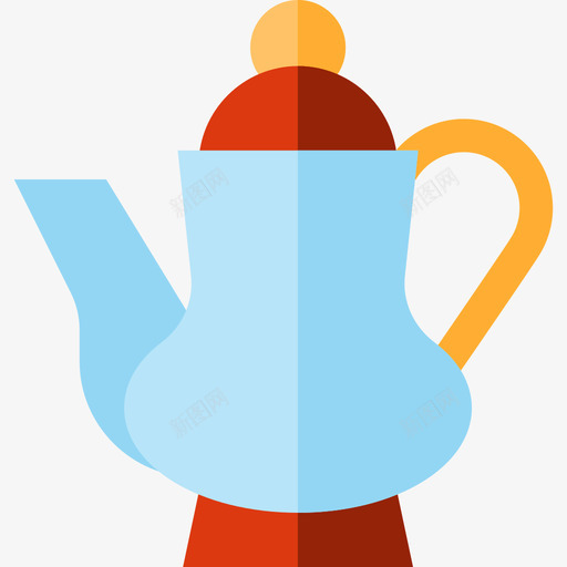 茶壶复古装饰8扁平图标svg_新图网 https://ixintu.com 复古装饰8 扁平 茶壶
