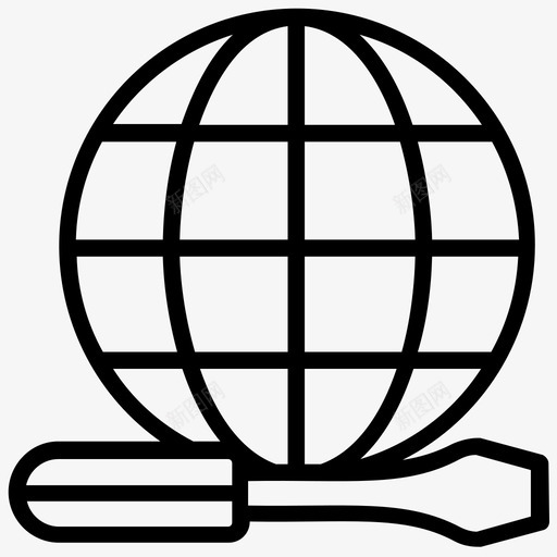 全球工程建设标志全球建设图标svg_新图网 https://ixintu.com 全球工程 全球建设 全球技术 全球服务 工业过程线图标 建设标志