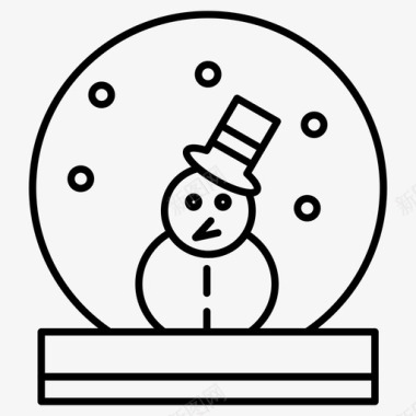 雪人圣诞节快乐图标图标