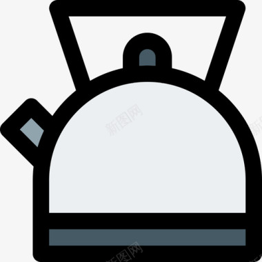 水壶饮料5线性颜色图标图标