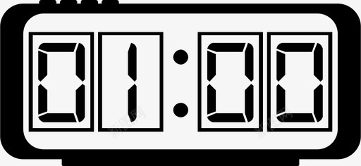 数字钟闹钟警报图标图标