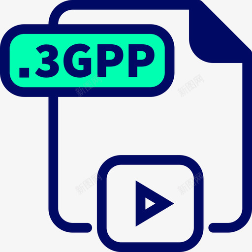 3gpp文件24绿影图标svg_新图网 https://ixintu.com 3gpp 文件24 绿影