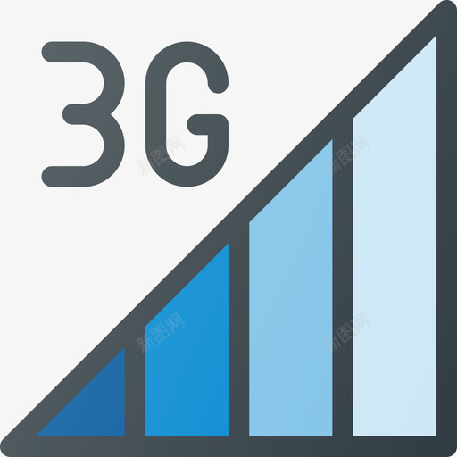 3g移动电话3线颜色图标svg_新图网 https://ixintu.com 3g 移动电话3 线颜色