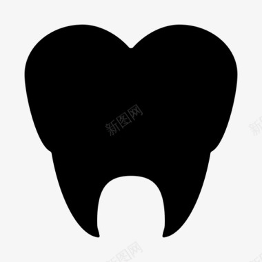牙犬齿臼齿图标图标