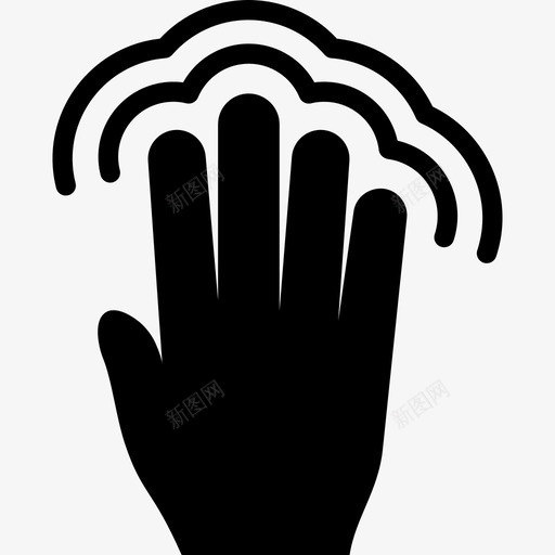 四个手指双击触摸触摸手势v2图标svg_新图网 https://ixintu.com 四个手指双击 触摸 触摸手势v2