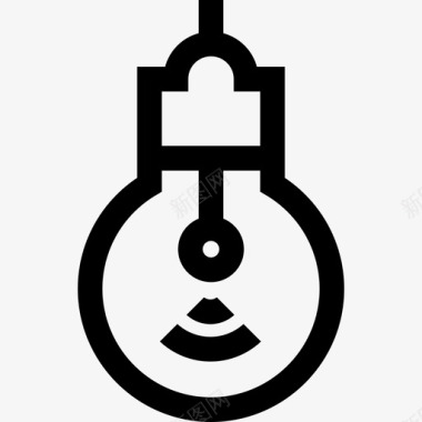 灯泡物联网18线性图标图标