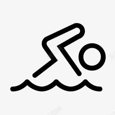 游泳锻炼运动图标图标