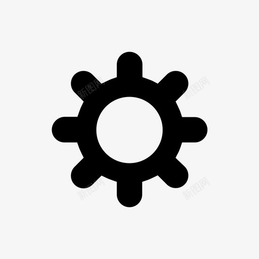 设置齿轮系统图标svg_新图网 https://ixintu.com 用户界面 系统 设置 车轮 齿轮