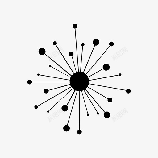 中心组星形图标svg_新图网 https://ixintu.com 中心 星形 系统 组