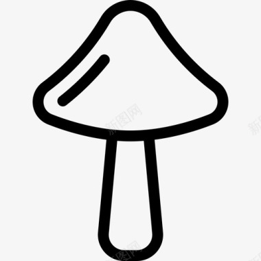 蘑菇吸毒成瘾直系图标图标