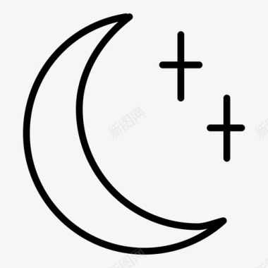月亮夜晚太空图标图标