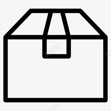 包装盒装封闭式图标图标