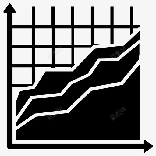 面积图图表应用程序图形表示图标svg_新图网 https://ixintu.com 业务数据图和图表字形图标 分层图表 图形表示 图表应用程序 面积图