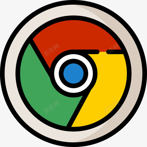 Chrome社交媒体23线性颜色图标svg_新图网 https://ixintu.com Chrome 社交媒体23 线性颜色