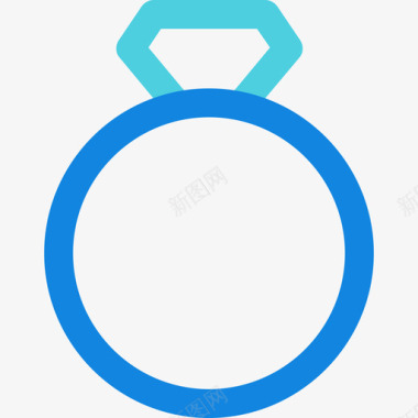 订婚戒指杂项22线性蓝色图标图标