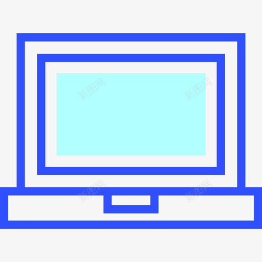 笔记本电脑多媒体和娱乐线性彩色图标svg_新图网 https://ixintu.com 多媒体和娱乐 笔记本电脑 线性彩色