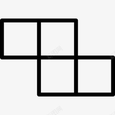 俄罗斯方块游戏20线性图标图标
