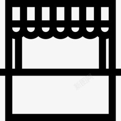 外卖摊位食品摊位外卖9个直线型图标高清图片