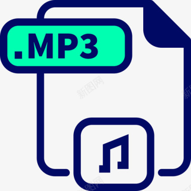 Mp3文件24绿影图标图标