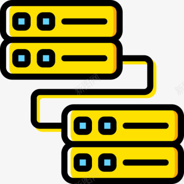 服务器开发25黄色图标图标