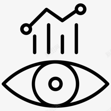 市场分析数据分析眼睛图标图标