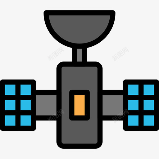 卫星科学34线性颜色图标svg_新图网 https://ixintu.com 卫星 科学34 线性颜色