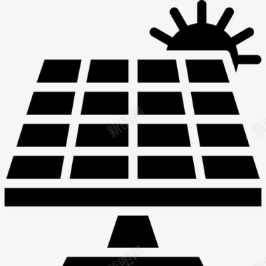 太阳能电力和能源8填充图标图标