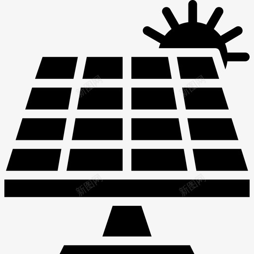 太阳能电力和能源8填充图标svg_新图网 https://ixintu.com 填充 太阳能 电力和能源8