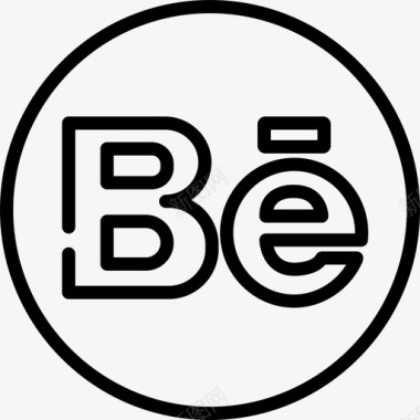 Behance社交媒体24线性图标图标
