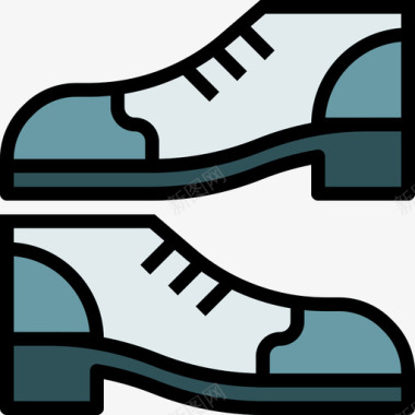 鞋结婚74线性颜色图标图标