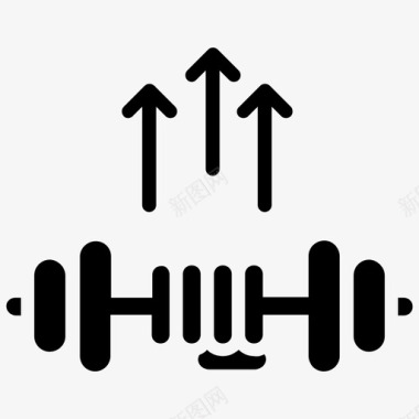 健身锻炼健身哑铃举重图标图标