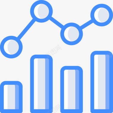 分析数据和图表5蓝色图标图标