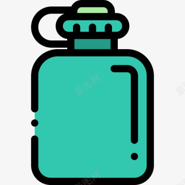 水瓶冒险7线性颜色图标图标