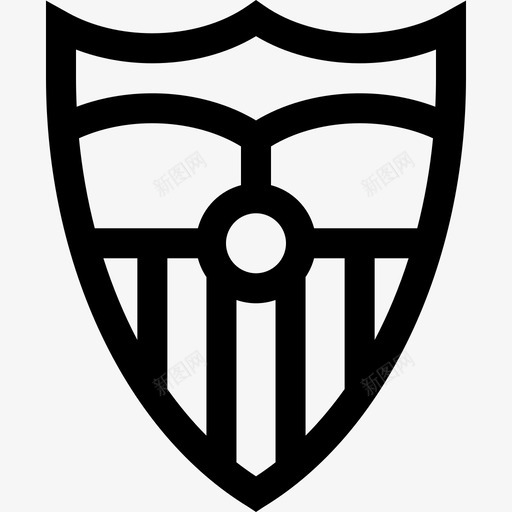 塞维利亚足球盾牌3直线型图标svg_新图网 https://ixintu.com 塞维利亚 直线型 足球盾牌3