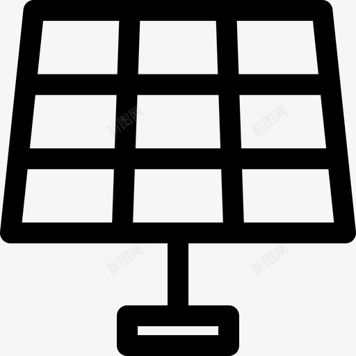 太阳能电池板能源与环境2线性图标svg_新图网 https://ixintu.com 太阳能电池板 线性 能源与环境2