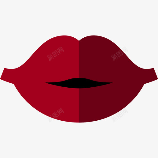 嘴唇漂亮的2扁平图标svg_新图网 https://ixintu.com 嘴唇 扁平 漂亮的2