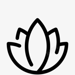 矢量花卉背景莲花亚洲阿育吠陀图标高清图片