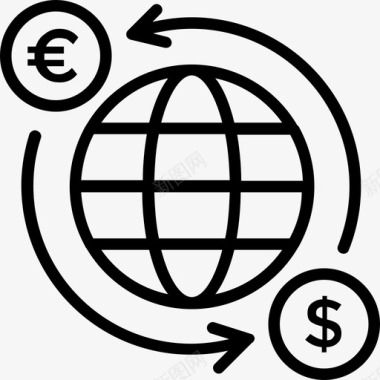 交换商业和金融30浅圆形图标图标