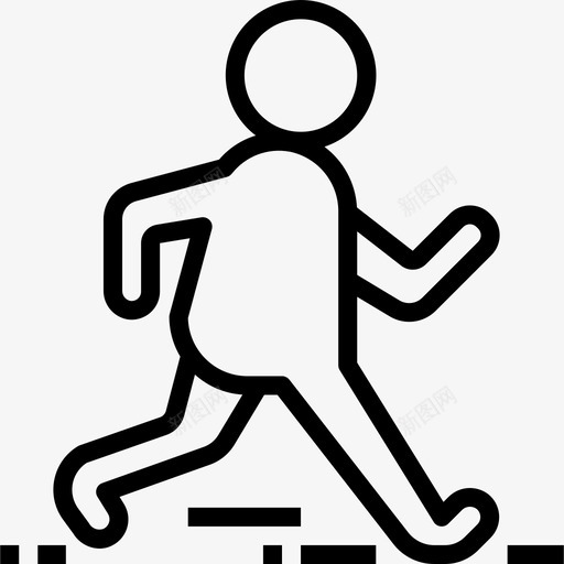 跑步健康19岁直线型图标svg_新图网 https://ixintu.com 健康19岁 直线型 跑步